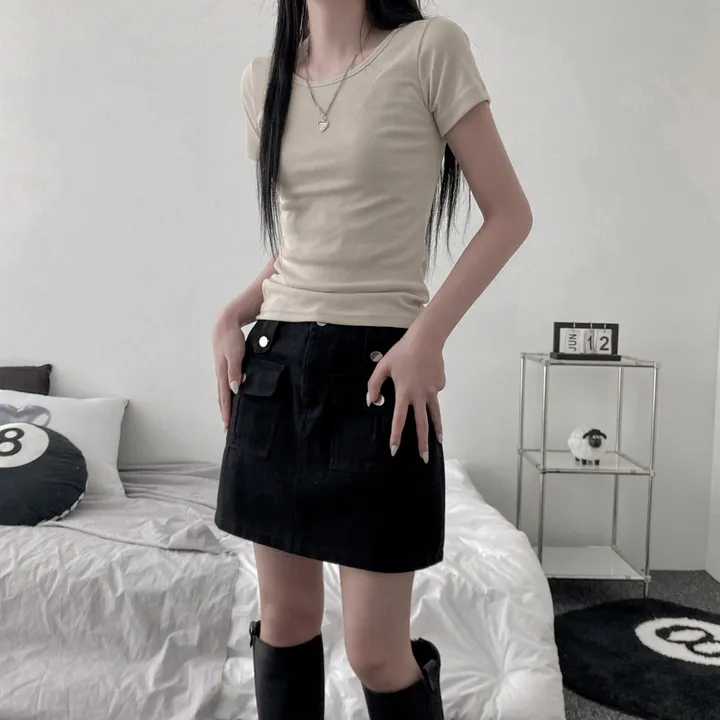 daily slim-fit short sleeve t [ 기본핏 라운드 슬림핏 스탠다드 숏 반팔 티셔츠 ] 상세 이미지 23