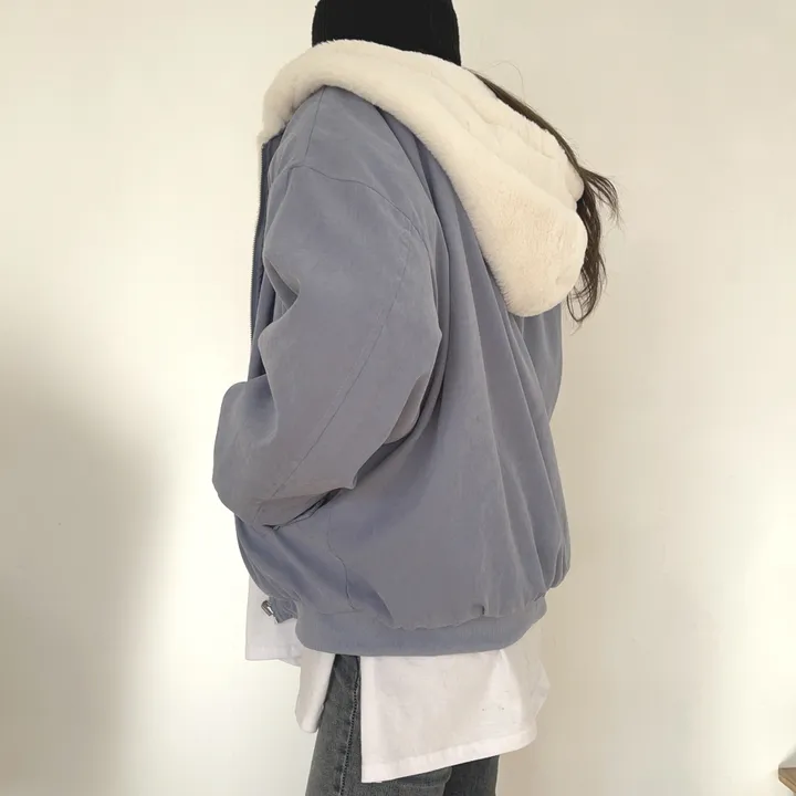 [특가세일/당일발송]양면착용 부들부들 부드러운 페이크퍼 보아털 후리스 밍크안감 아방핏 리버시블패딩 항공점퍼 후드점퍼 패딩점퍼 퍼자켓  3color 상세 이미지 4