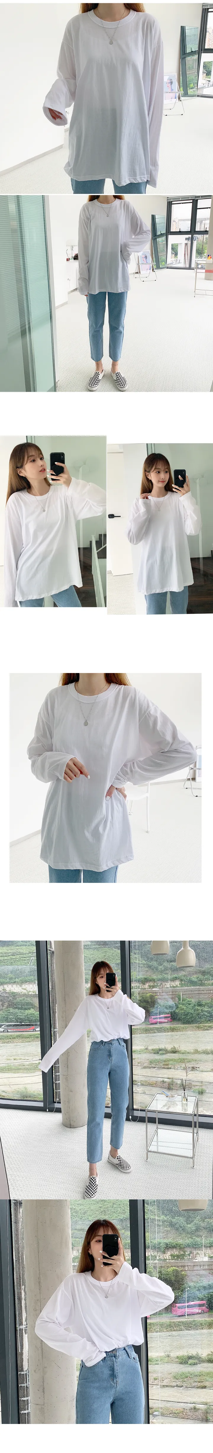 [묶음할인/7size] 데일리 무지 긴팔 티셔츠 (3color) 상세 이미지 6