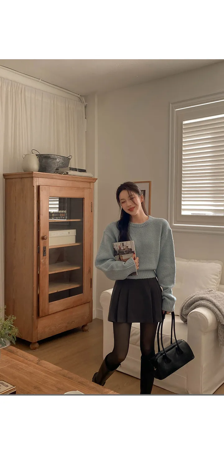 (필수소장추천/울코트/크롭코트/러블리/꾸안꾸/주문폭주) 포어 비죠 울 헤어코트 CT 상세 이미지 11