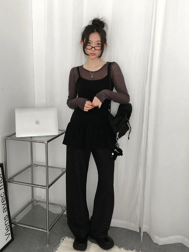 (3일)최저가❣️[레이어드잇템🖤갓성비!/국내제작! 프릴 캉캉 레이어드나시 롱 이너나시 발레코어]  큐트프릴레이어드롱나시 상세 이미지 28