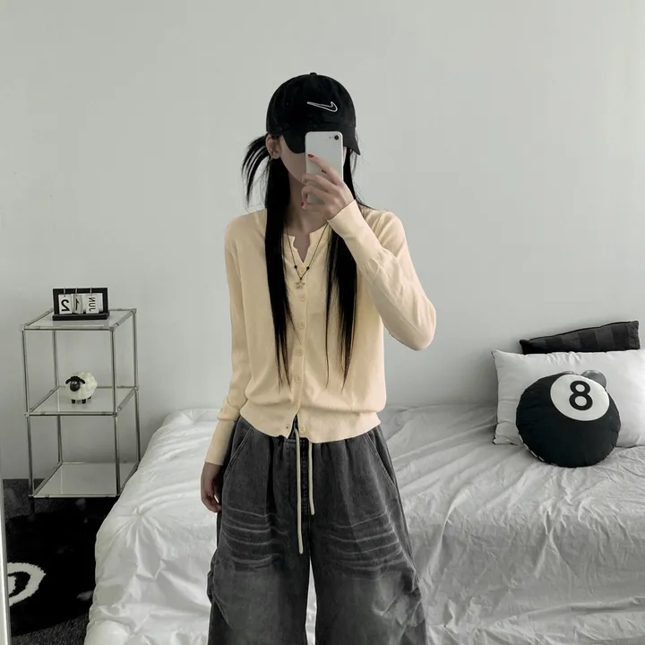[부드러워요] soft cropped daily cd [ 소프트 크롭 데일리 기본 긴팔 가디건 ] 상세 이미지 13