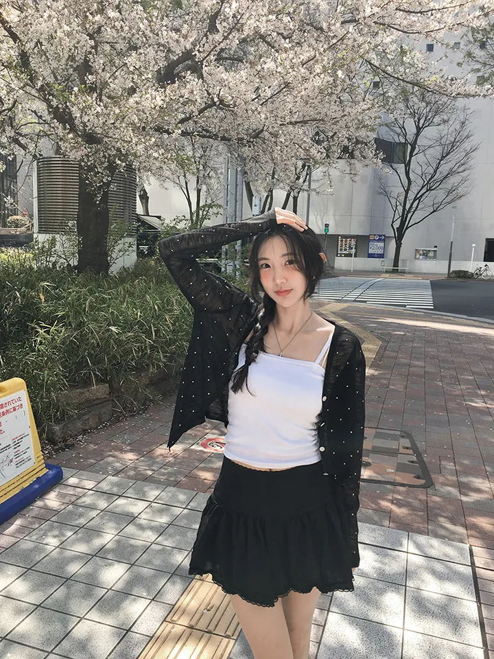 최저가![여리무드🤍시스루 도트 가디건 살안타템 여름가디건] 비비안도트시스루가디건 상세 이미지 27