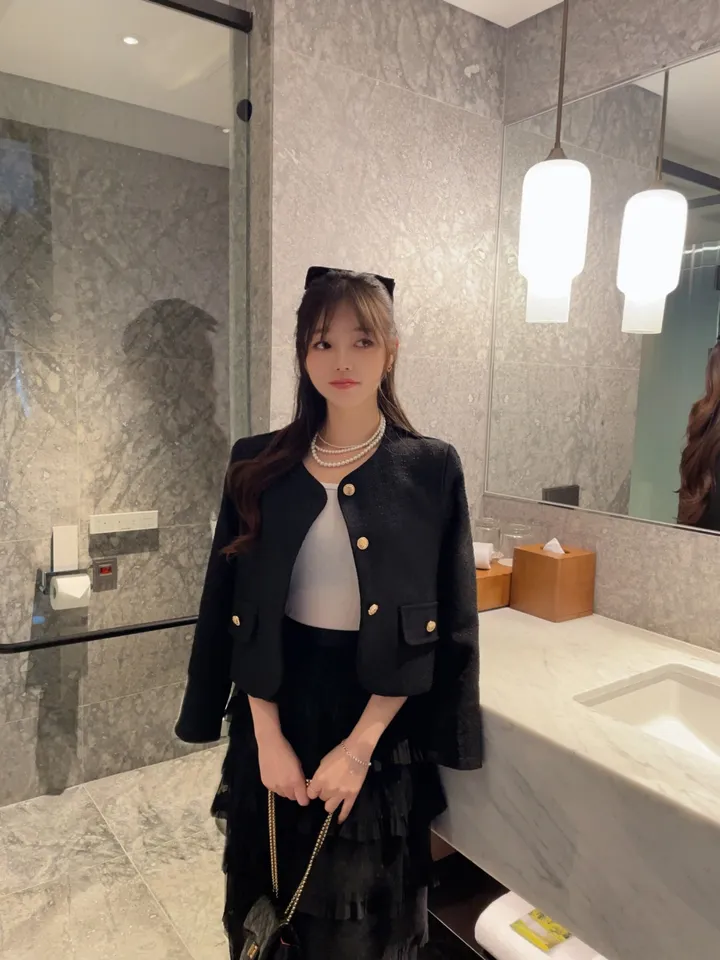 샤르망 노카라 트위드 골드 버튼 자켓 상세 이미지 27