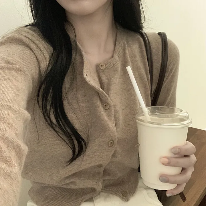 [청순힙✨기본가디건] 캐시미어 라운드 기본 크롭가디건 (11color) 상세 이미지 19
