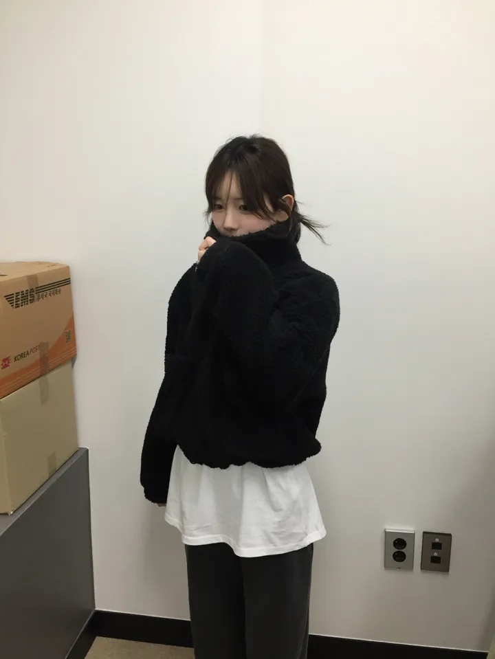 쿠크 하이넥 크롭 양털 점퍼 (4c) 상세 이미지 67