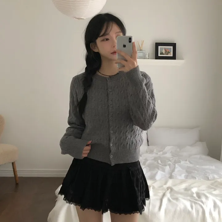 [NEW봄신상✨]데일리 라운드넥 베이직 기본 꽈배기 가디건 긴팔 9color 상세 이미지 43