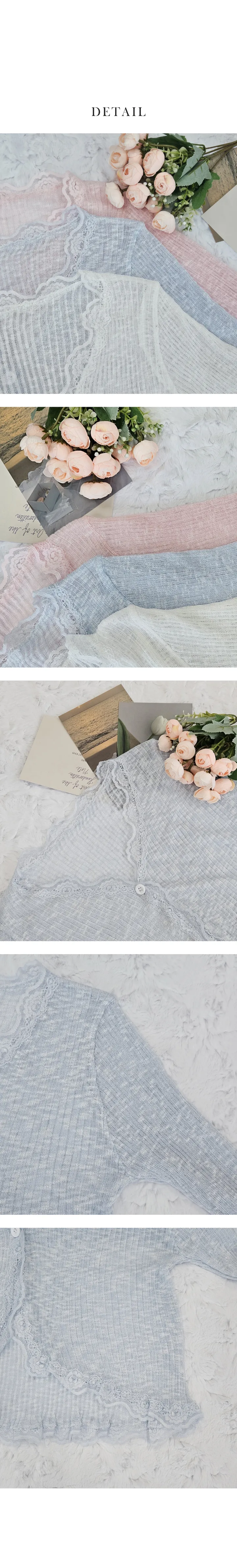 💙Crop Bolero💙 [3color/여리템] 레이스 시스루 크롭 볼레로 가디건 // 데이트 간절기 살안타템 러블리 여리여리 청순 가디건 (DB-5056) 상세 이미지 3