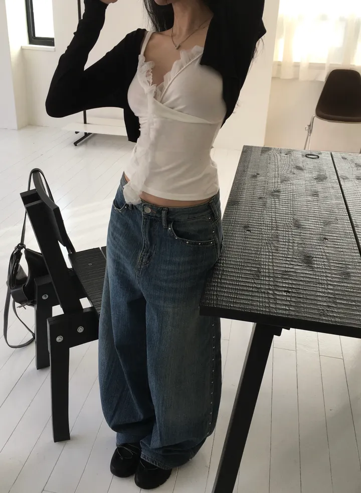 [*feminine🤍] 로제 레이스 랩 나시 lace sv - 3 color 상세 이미지 22