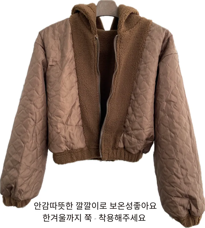 *아방핏후드집업* 뽀글이 후리스 플리스 후드집업 가을 겨울 아우터 집업 오버핏 상세 이미지 6