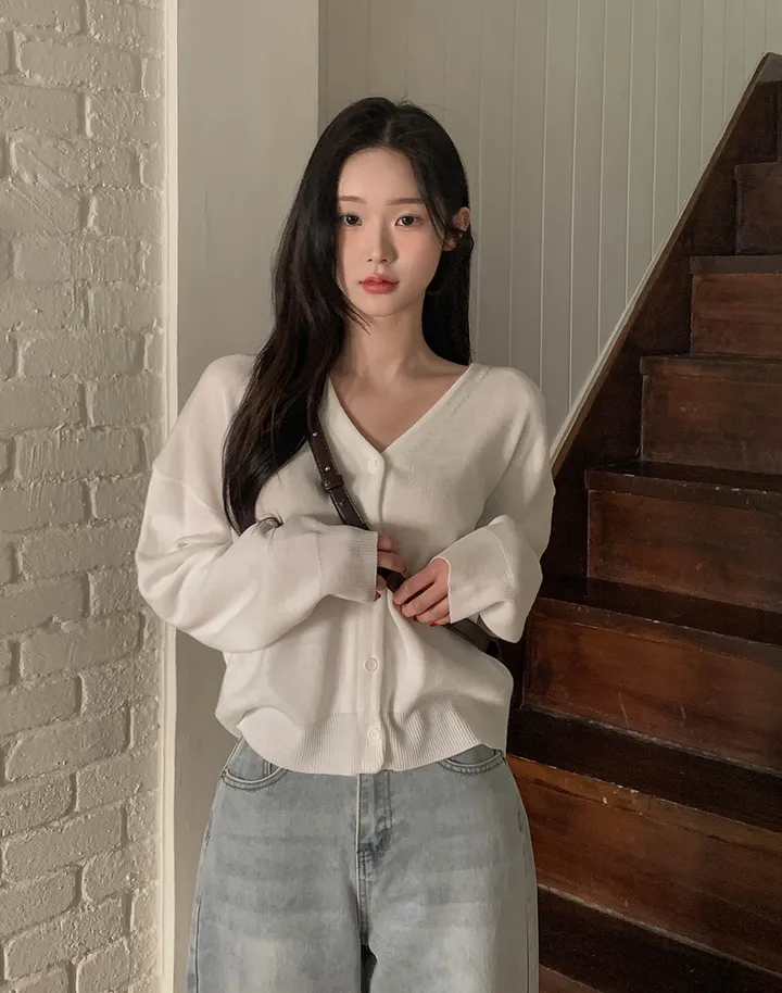 [예쁜여유핏/11colෆ] 다온 브이넥 루즈핏 긴팔 가디건 11colors 상세 이미지 27