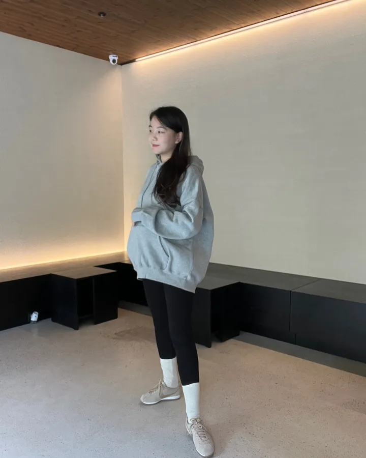 [​임부복] 40수면 쫀쫀 임산부 레깅스 기모추가 상세 이미지 33