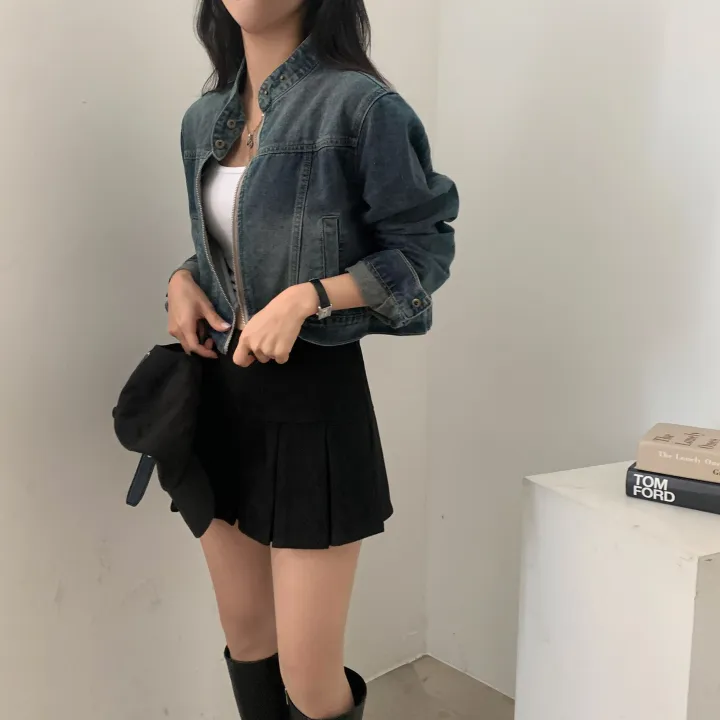 Made [누적1만장🤍/핏보장] 툭입어도 실패없는, 워싱 크롭 데님자켓,집업 - 3color 상세 이미지 25