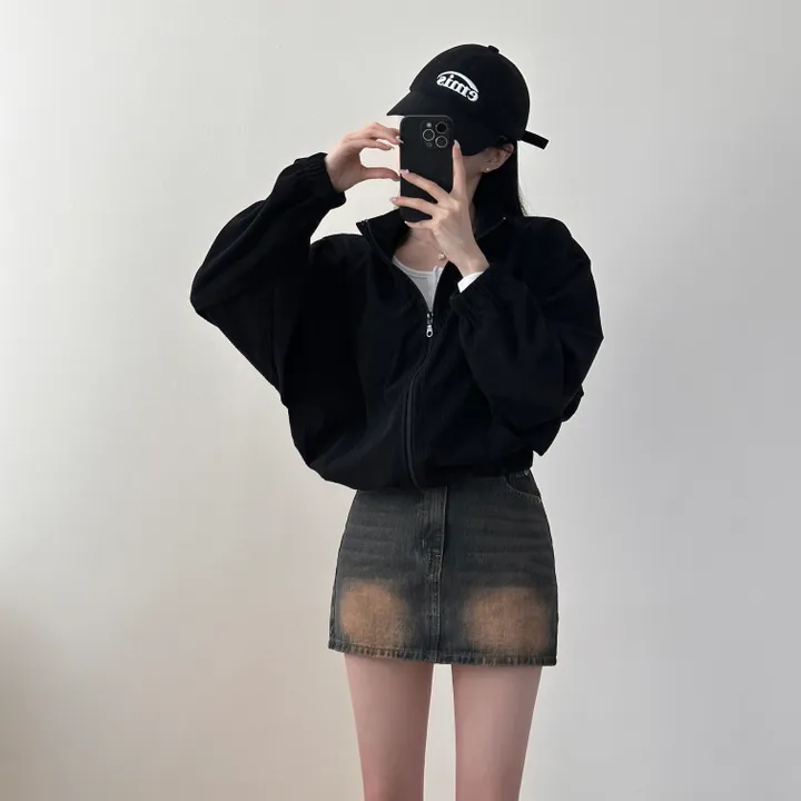 감성100% [최저/Y2K] 카라멜 코듀로이 반집업 - 5color 상세 이미지 23