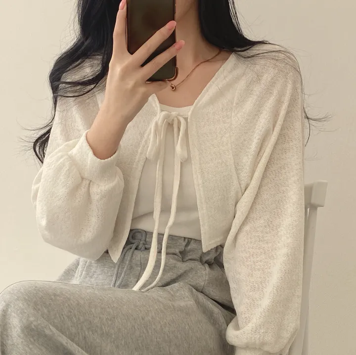 부클 볼레로 크롭 가디건 3color 상세 이미지 8