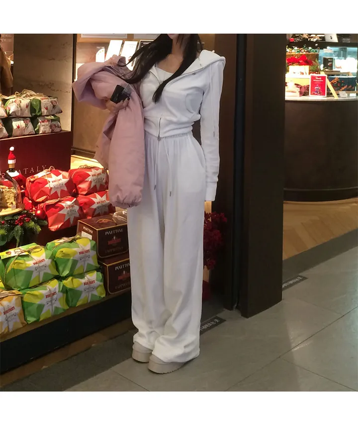 (2size/기본,롱)[*골넓핏/부함X따뜻보장] made 윙클 벨벳 트레이닝 세트 허얇골넓 겨울트레이닝 상세 이미지 11