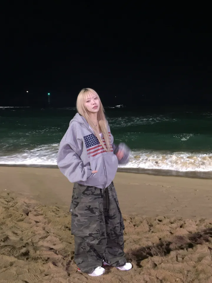 (기모ver) American flags cropped hooded zip-up [2color] 상세 이미지 10