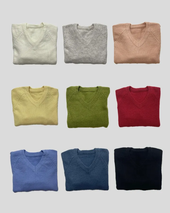 [*주문폭주*/9colors🍂] 아방핏 기본 브이넥 니트 (쫀쫀 폭닥 기본템 가을 무지니트 남여공용 유니섹스 핏보장) 상세 이미지 62