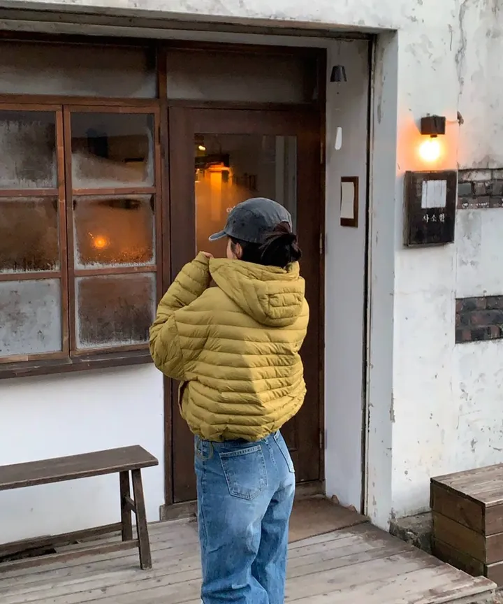 s/s new🤍 휘뚜루마뚜루 데일리템! 가벼운 경량패딩 후드패딩 오리털패딩 (블랙,라임) 상세 이미지 15