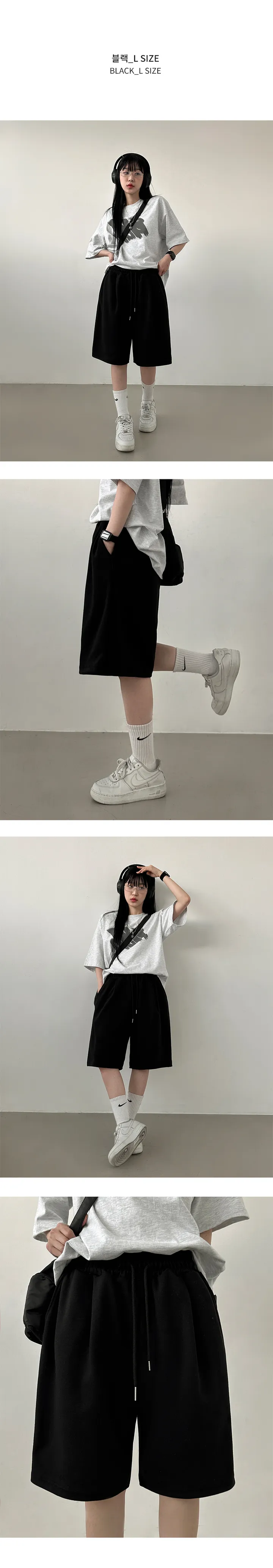 *카고ver추가*묶음할인[M~XL/허리밴딩] 로아 핀턱 와이드 버뮤다 숏팬츠 상세 이미지 10