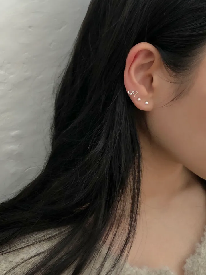 *기획 set* [925 silver] 리비팝 리본 피어싱 4 set (2 type) 상세 이미지 10