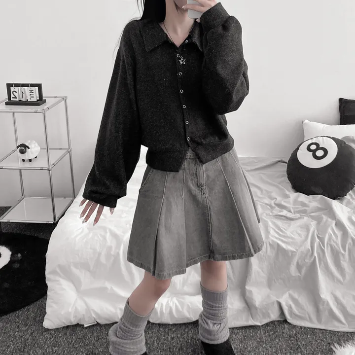 [아방핏, 꾸안꾸등극 ] Balloon collar cardigan [ 벌룬 카라 스냅 단추 아방 가디건 ] 상세 이미지 7