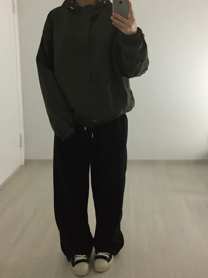 [고퀄/오버핏/안감] 후드하이넥점퍼 바람막이 상세 이미지 20