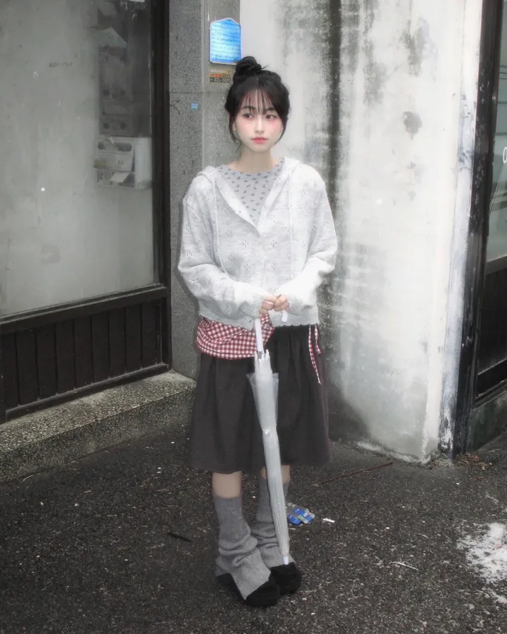 [여리핏🤍] rose punching hooded cd 상세 이미지 8