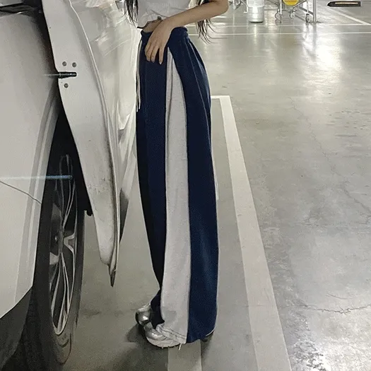 *7color*[롱다리핏/핏보장] 싸인 사이드 핀턱 배색 와이드팬츠 트레이닝 봄팬츠 백포켓 힙 트렌디 꾸안꾸 상세 이미지 4