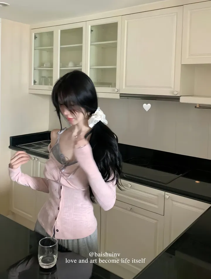 [발레코어 쓰리피스 러블리 페미닌룩] 로안 3pcs 레이어드 나시+가디건+스커트 쓰리피스 세트 상세 이미지 10
