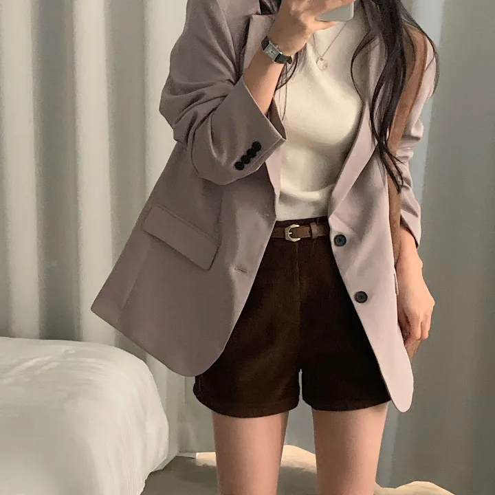 [벨트SET/말라핏!] 스윗 골덴 코듀로이 반바지 숏팬츠 - 3color 상세 이미지 32