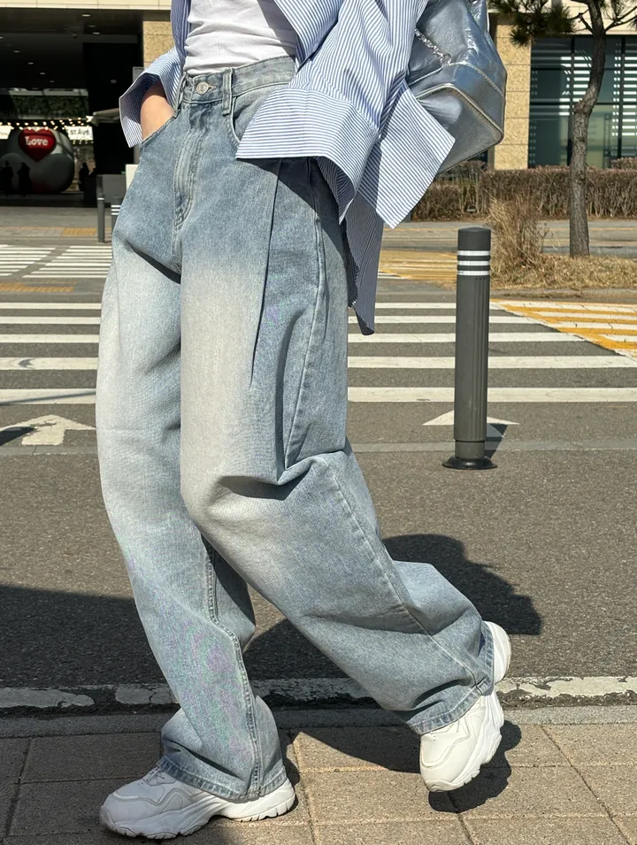 데일리 마린 핀턱 벌룬 와이드팬츠 상세 이미지 16