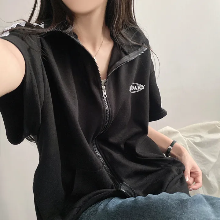봄여름*[편안한/넉넉핏!] 져지 스포티 바운더리 오버핏 아노락 반팔 투웨이 집업 3color 상세 이미지 15