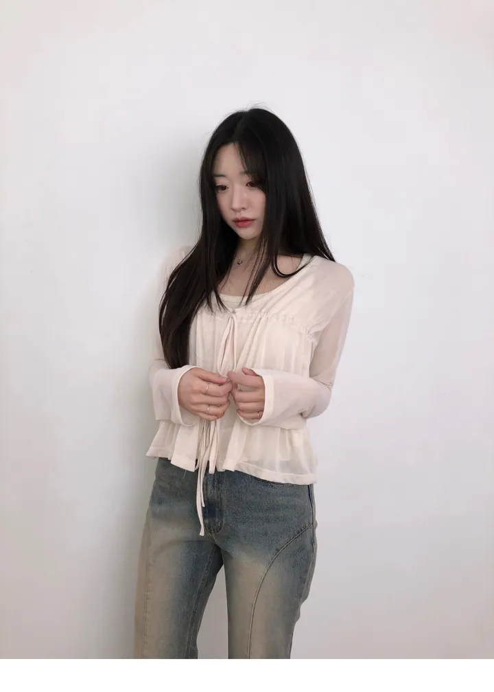 shirring cardigan (2color) / 셔링 가디건 상세 이미지 8