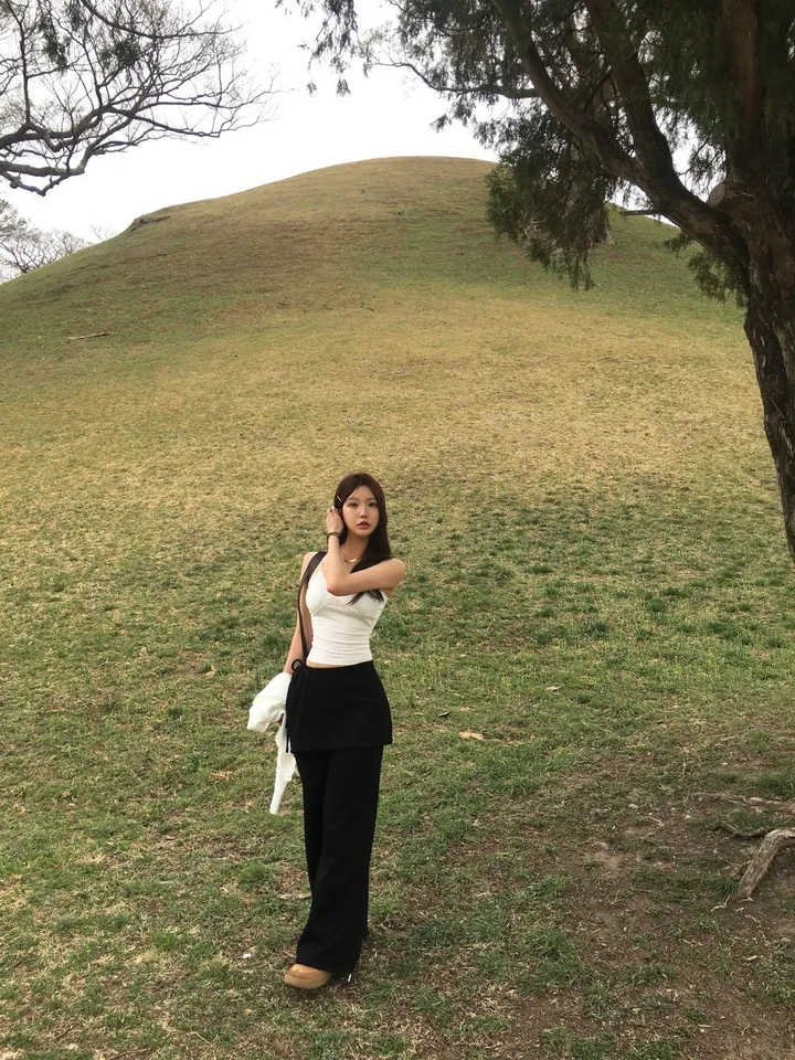 [꾸안꾸룩/핏보장] 가비 랩 스커트 + 트레이닝 와이드 치마 바지 상세 이미지 32