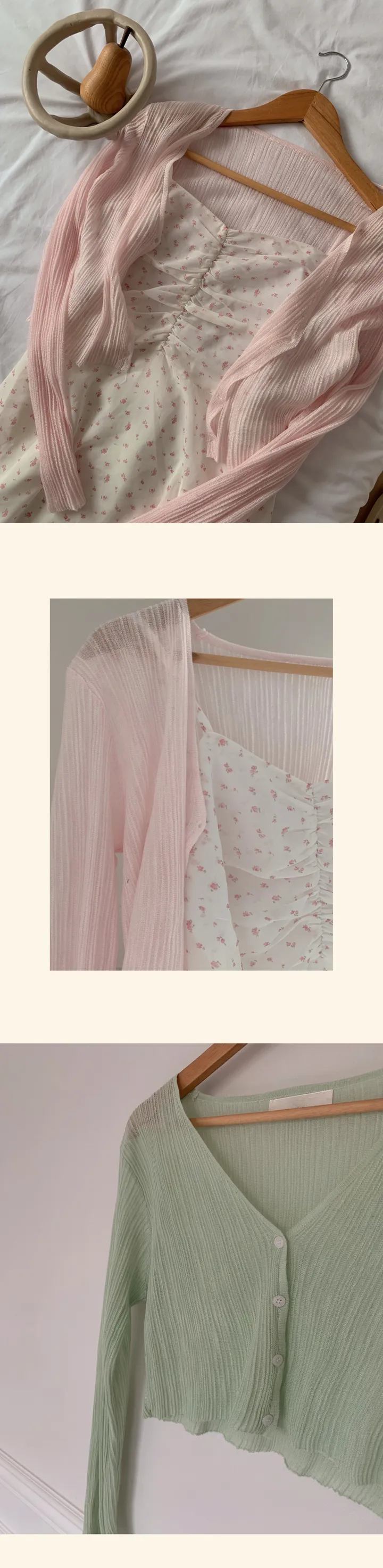 [쿨링감굿🧊]풋사과 가디건 3color 입는게 더 시원한, 시스루 살안타템 여름가디건 상세 이미지 6