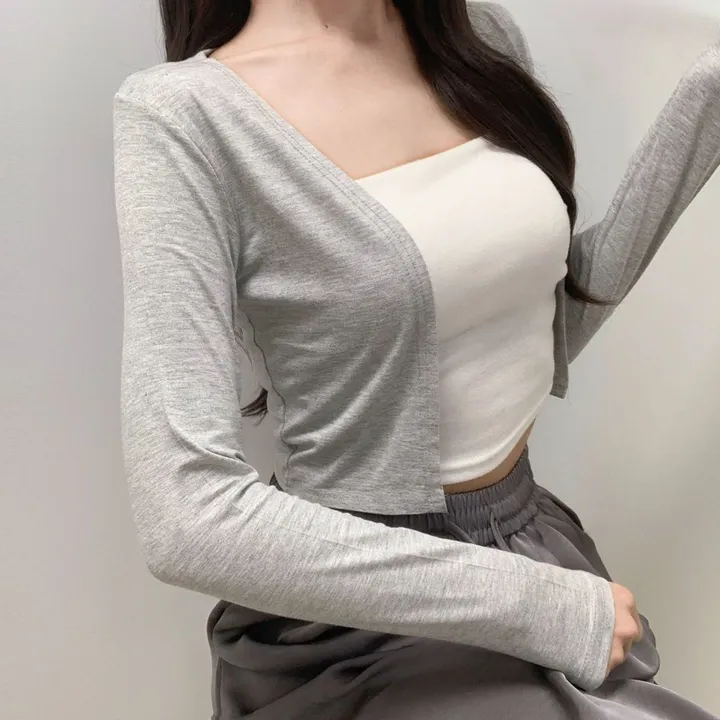 [살안타템] 동일상품 최저가 여리핏 군살쏙 찰랑찰랑 촉촉 봄여름가디건 크롭가디건 4color 상세 이미지 11