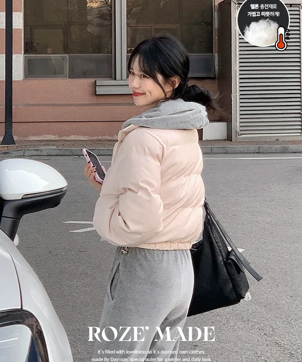 [MADE] 블라디 레더 크롭 패딩 (4color)