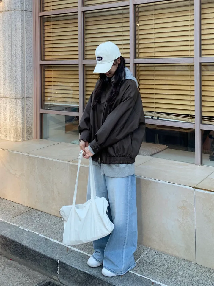 <미리 봄🌸/찐오버핏> 데이 오버핏 카라 블루종 레더자켓 - 2color 상세 이미지 16