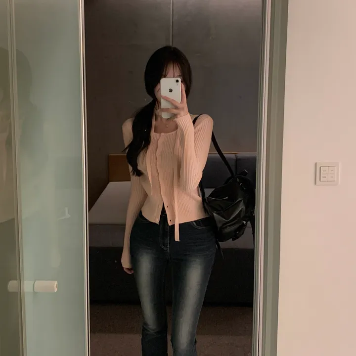 일부당일🚀 [ 인스타폭주 ] 제네스 골지 긴팔 초커 니트 가디건 상세 이미지 35
