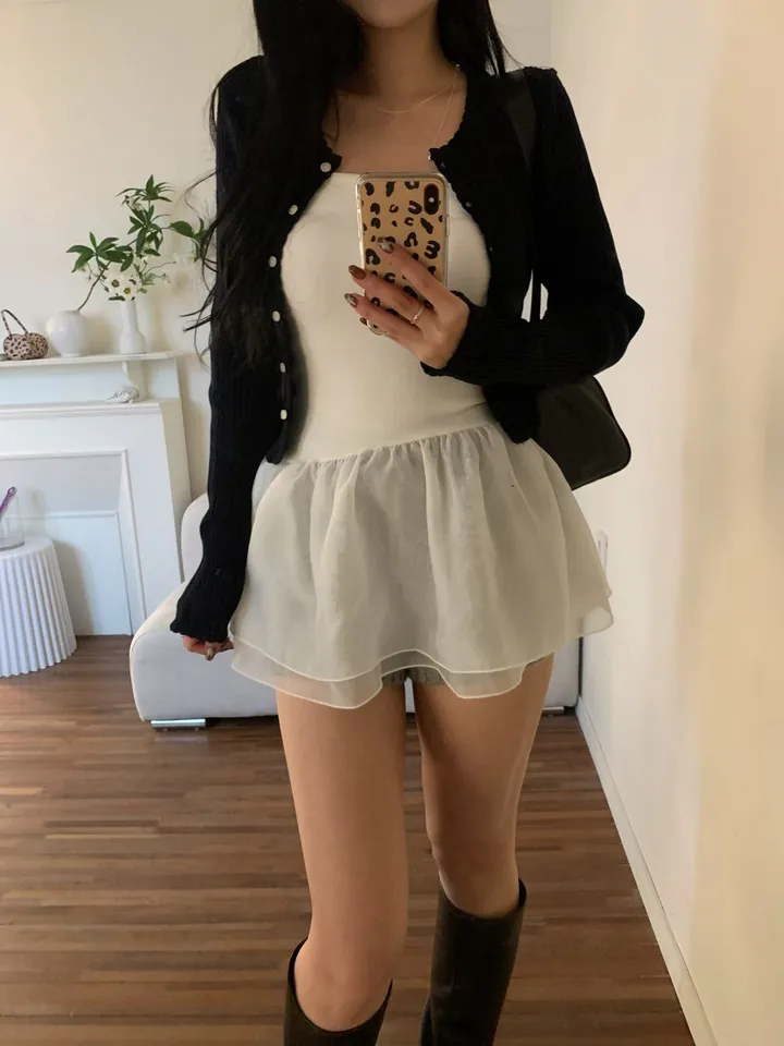 [-3kg감량핏] 물결 골지 가디건 -2colors 데일리룩 데이트룩 레이어드룩 상세 이미지 9