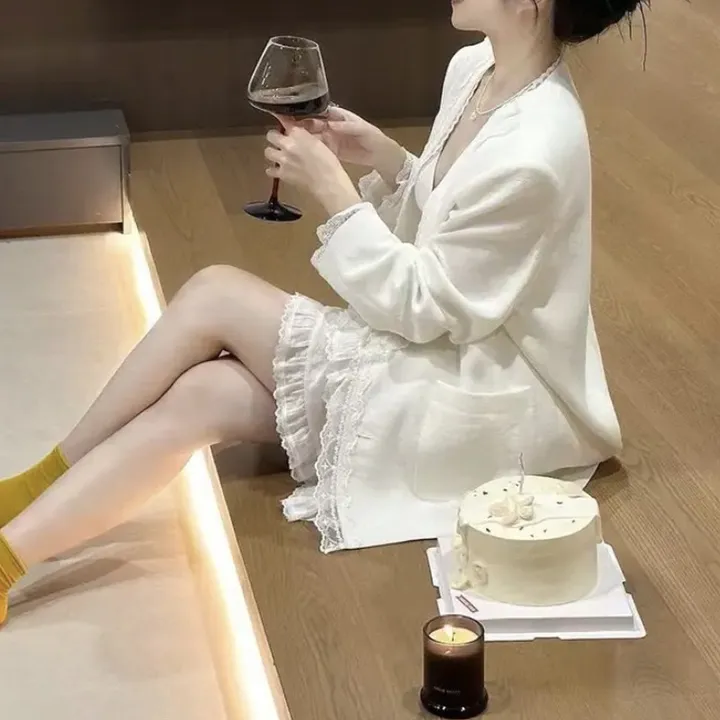 💙화이트💙간절기 루즈핏 봄 여름 자켓 여신핏 봄 여름아우터 상세 이미지 4