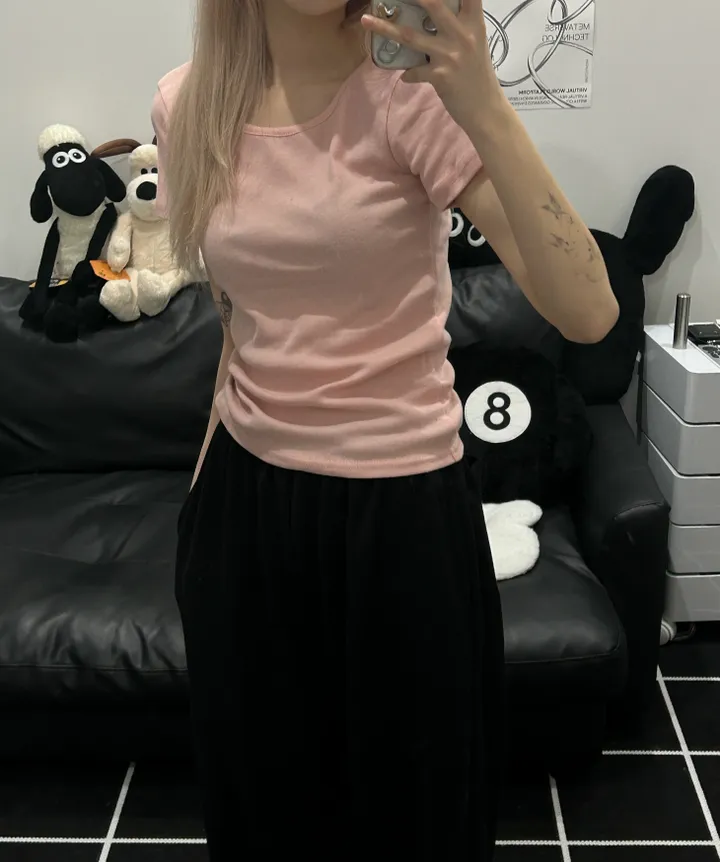 [🎀누적판매 2천장🎀] Butter slimfit u-neck short sleeve T 버터 슬림핏 유넥 반팔티 상세 이미지 61