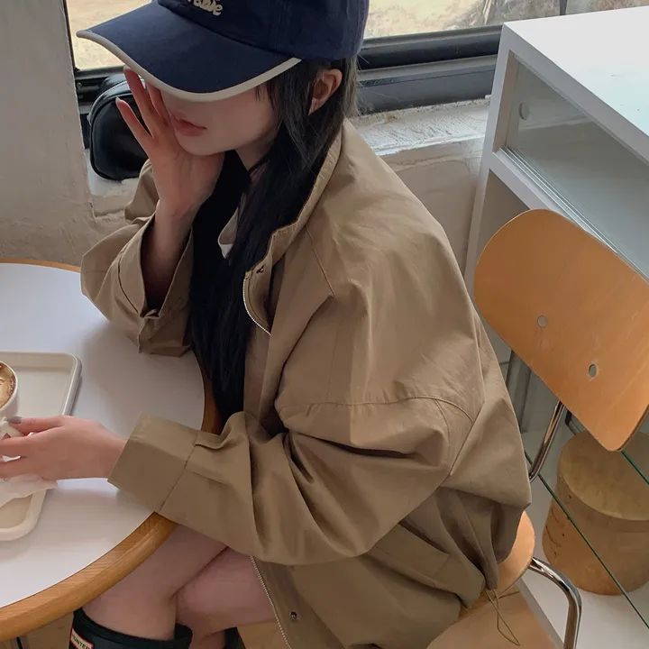 [봄야상💌] 마린 남녀공용 오버핏 배색 워크 야상 자켓 - Jk 상세 이미지 9
