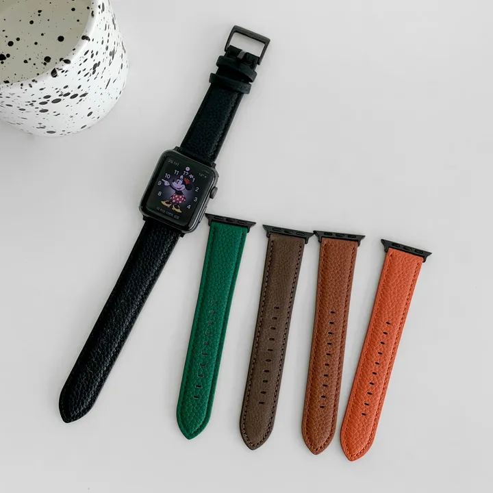 [당일출고] 애플워치10 9 8 7 SE SE2 38 41 42mm 울트라 가죽 래더 유광 무광 투톤 밴드 줄질 스트랩 상세 이미지 66