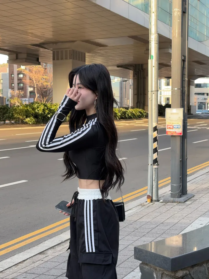 아디 삼선 배색 카고 팬츠 - pt 상세 이미지 8