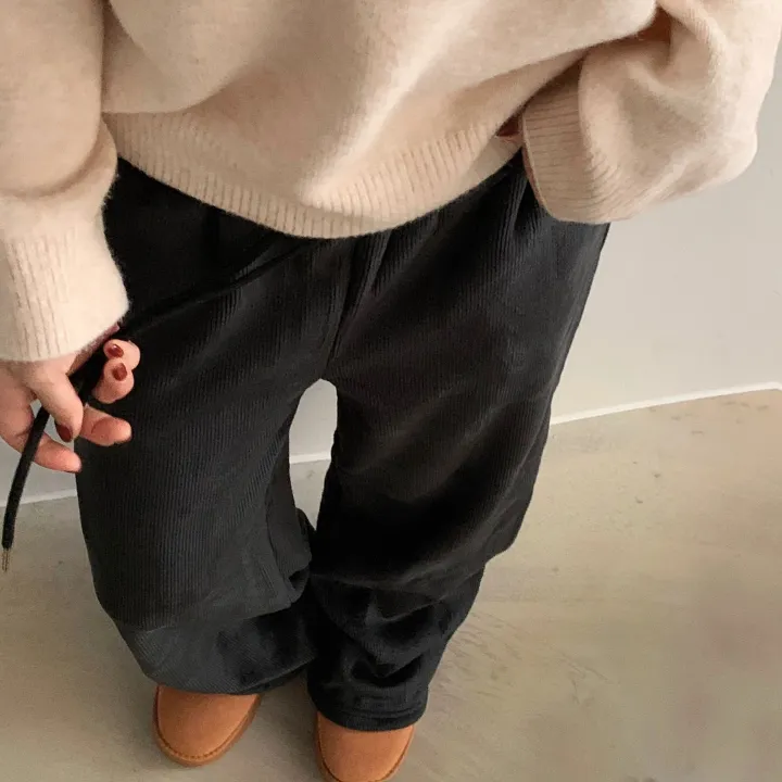 [따뜻보장🔥/가격실화?] 왕도톰! 융기모 골덴 스트링 와이드 추리닝팬츠 - 2color 상세 이미지 19