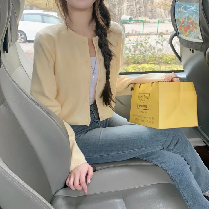 [ 인스타폭주 ] 버터리 은장 라운드 크롭 니트 가디건 상세 이미지 14