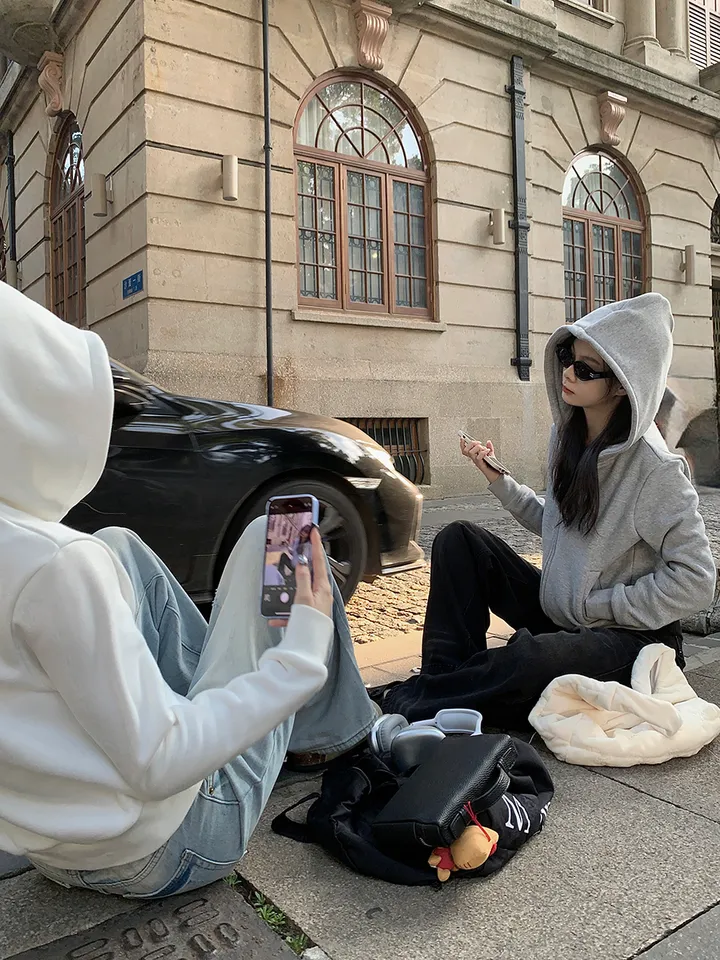 오늘 드림🖤크롭 슬림 후드집업 상세 이미지 9
