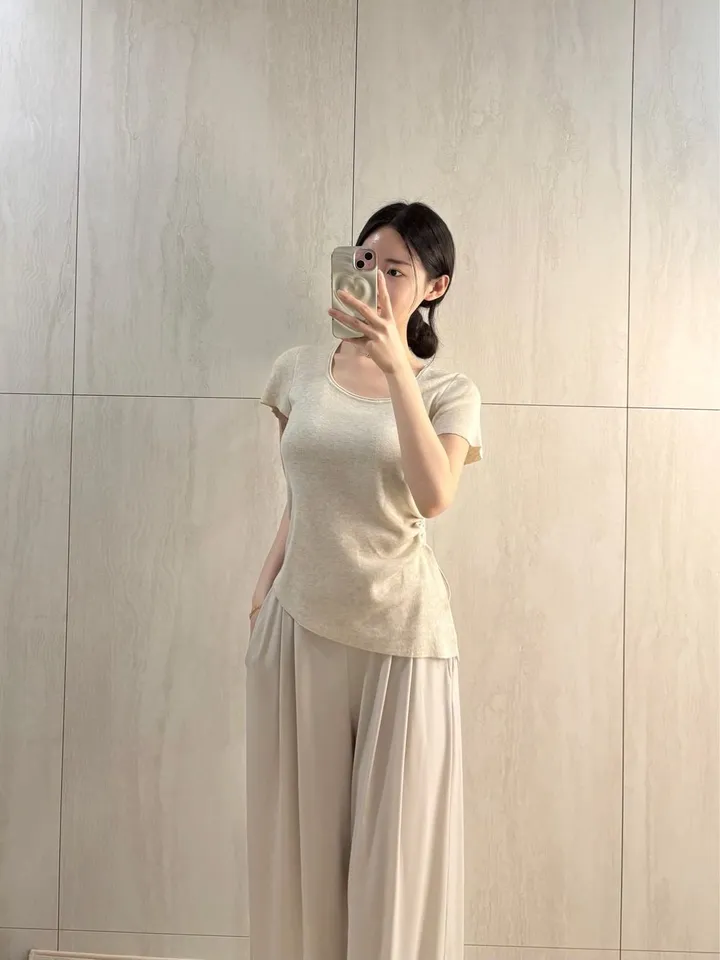 *허리쏙 촤르르 밴딩 핀턱 와이드 팬츠 *핀턱팬츠, 와이드팬츠, 여름바지, 촤르르팬츠 상세 이미지 14